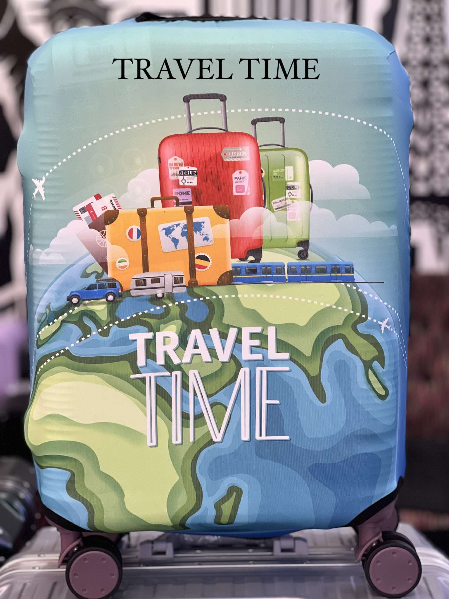LOVE 123 LUGGAGE COVER (WATERPROOF)