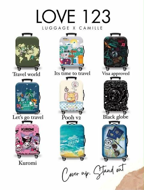 LOVE 123 LUGGAGE COVER (WATERPROOF)